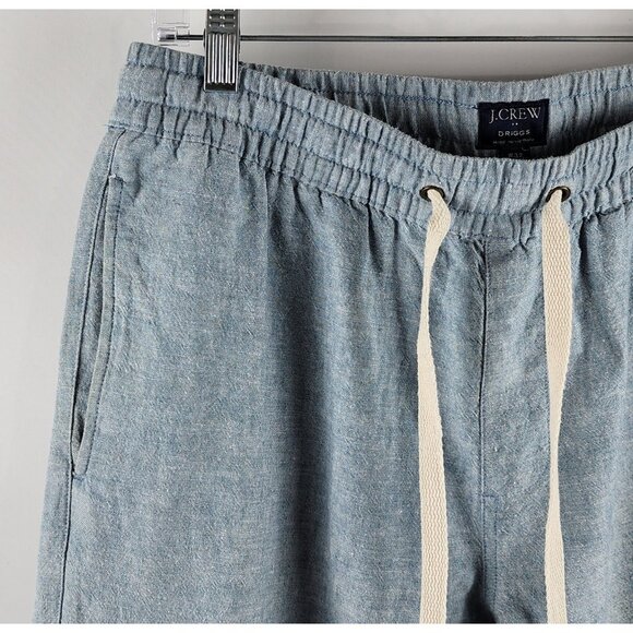J Crew Pants Men 32x32 Blue Driggs Linen Blend Joggers - Picture 3 of 9